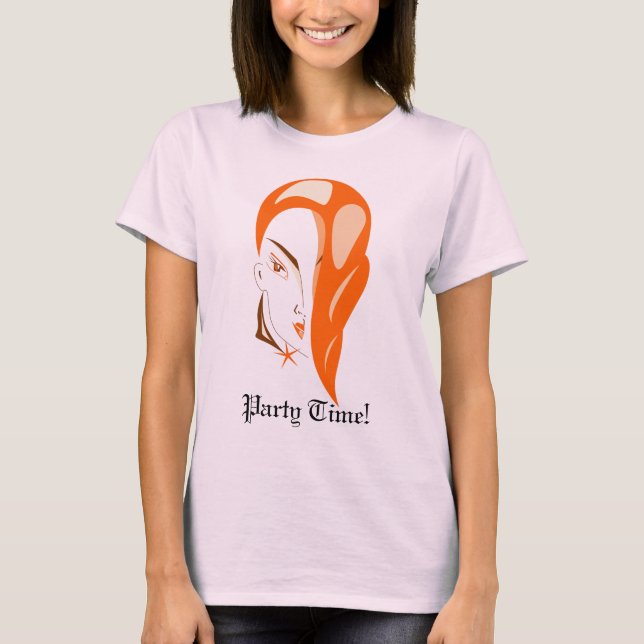 T-shirt Chemise C'est l'heure de faire la fête (Devant)