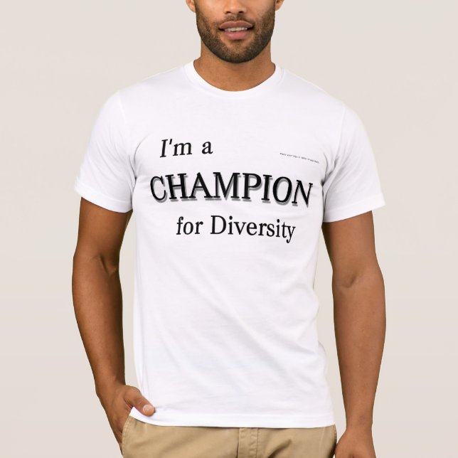 T-shirt Chemise Champion de la diversité (Devant)
