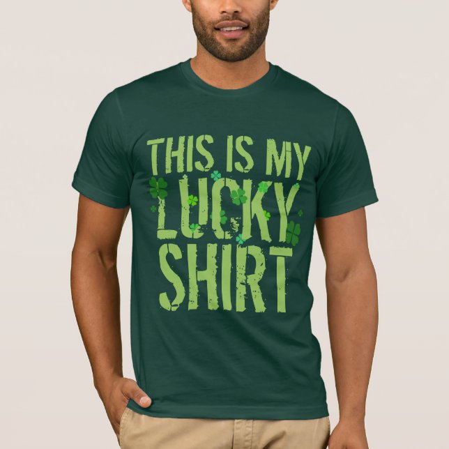 T-shirt Chemise Chanceuse de la Saint-Patrick Shamrocks ch (Devant)