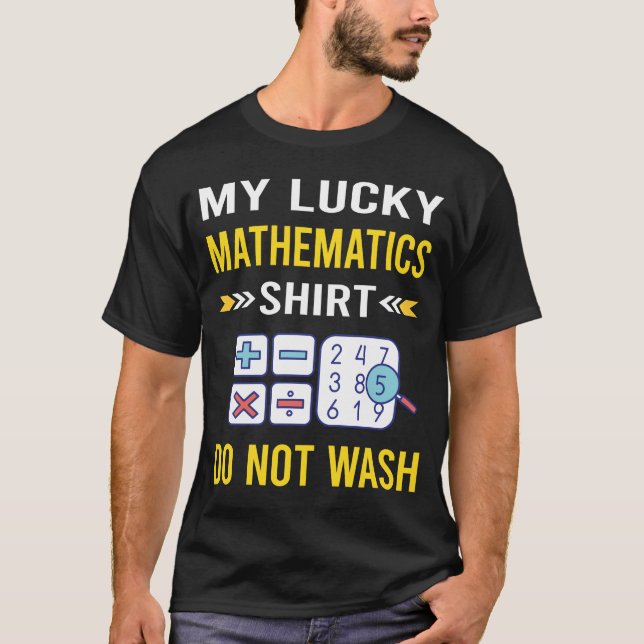 T-shirt Chemise Chanceuse Mathématiques Math Maths (Devant)