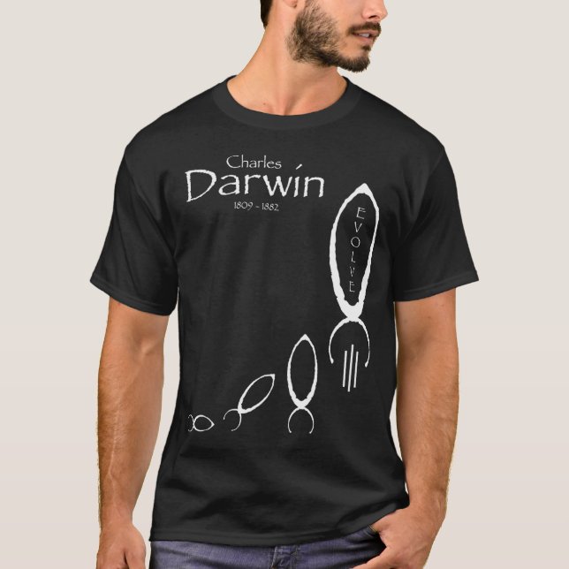 T-shirt Chemise Charles Darwin Rocket (Devant)