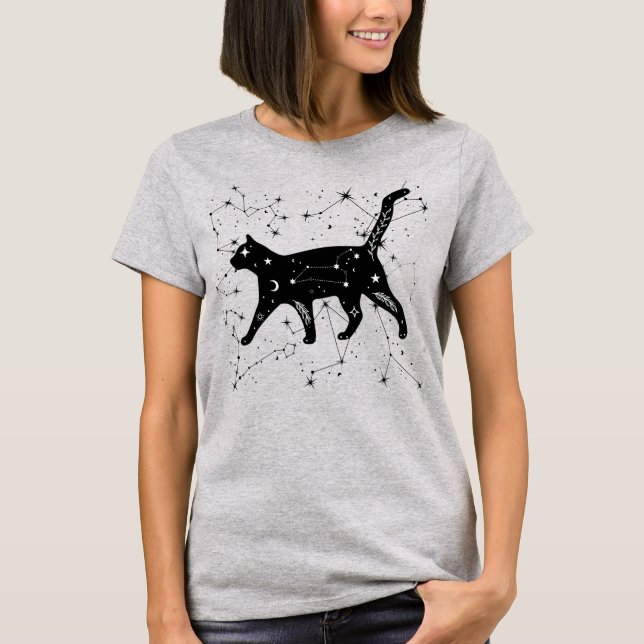 T-shirt chemise chat constellation (Devant)
