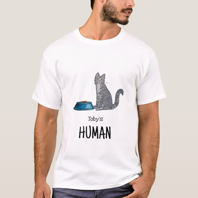 T-shirt Chemise Chat Tigré Gris (Devant)