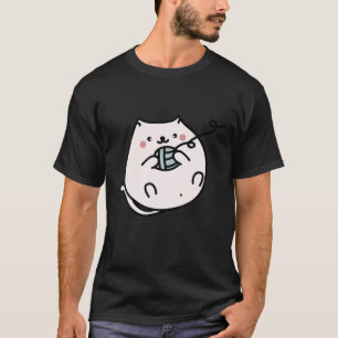 T-SHIRT CHEMISE CHATTE AMUSANTE. BALLE DE LA CUISINE DE LA