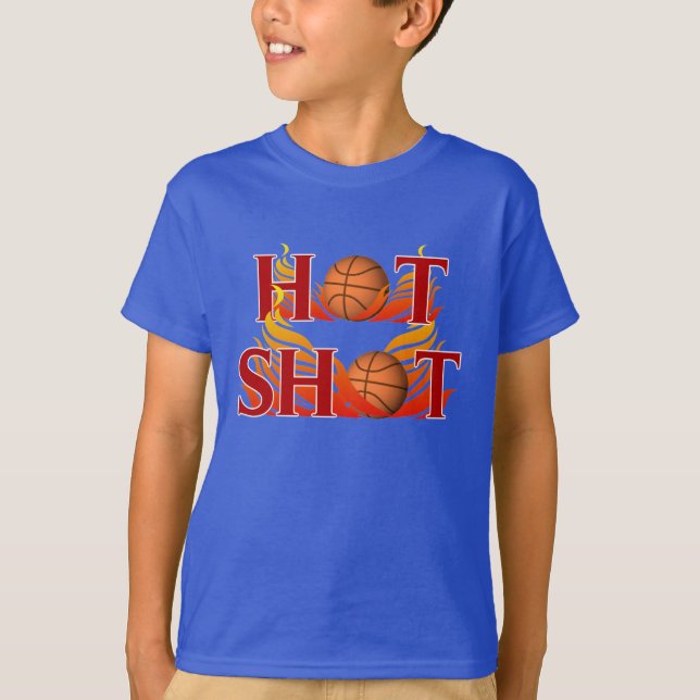 T-shirt Chemise chaude de basket-ball de tir (Devant)