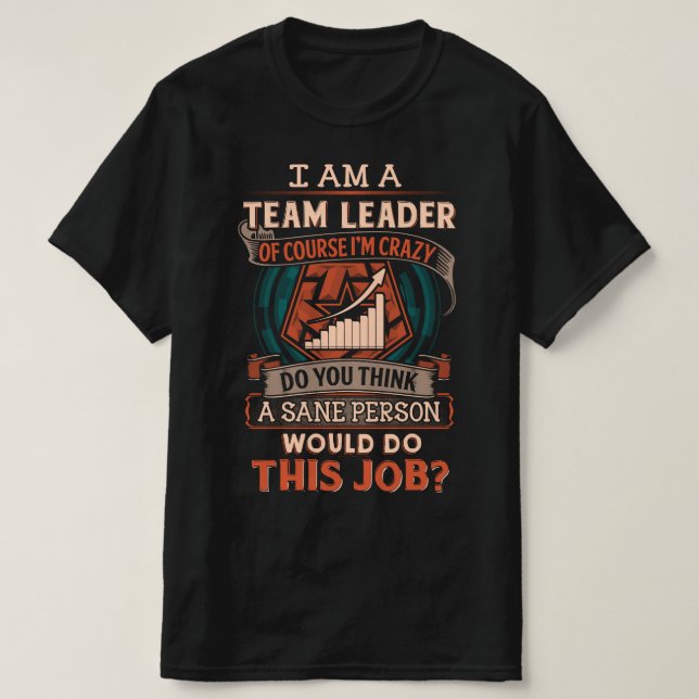 T-shirt Chemise chef d'équipe fou (Design devant)