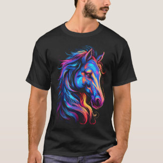 T-shirt Chemise Cheval Pour Femmes Ados Filles Beau Cheval
