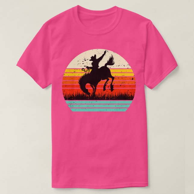 T-shirt Chemise Cheval Rodéo Chemise Bronco Chemise Cheval (Design devant)