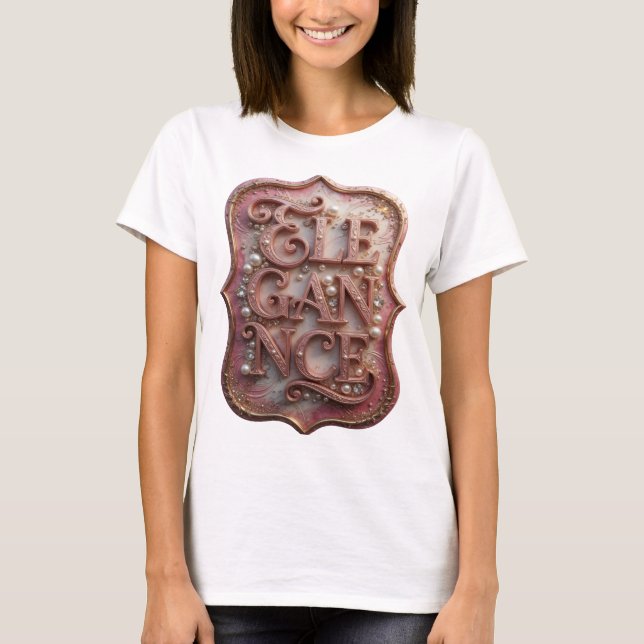 T-shirt Chemise Chic Rose ELEGANCE Design (Devant)