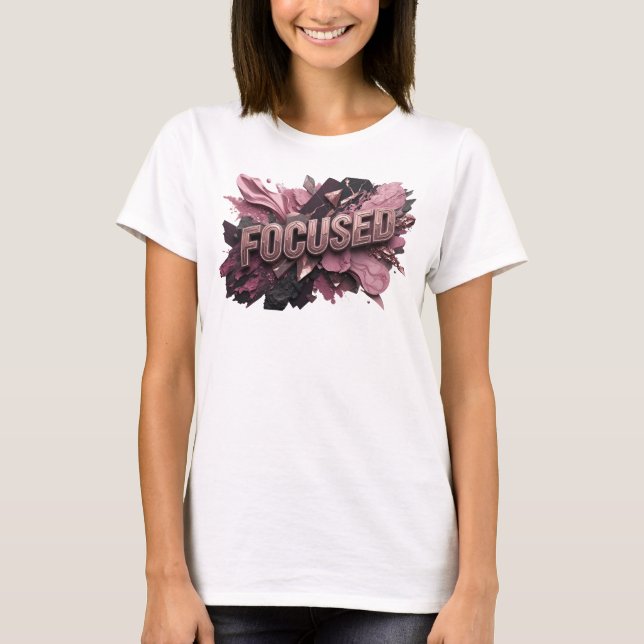 T-shirt Chemise Chic Rouge FOCUSED Statement (Devant)
