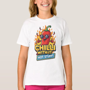 T-shirt Chemise « Chilli With It » – Poivron de dessin ani
