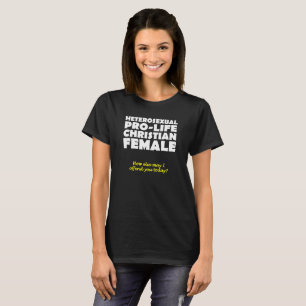 T-shirt Chemise chrétienne féminine pro-vie humoristique