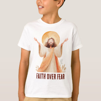 T-shirt Chemise chrétienne Jésus La Foi Sur La Peur