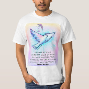 T-shirt Chemise chrétienne « La prière fonctionne » 