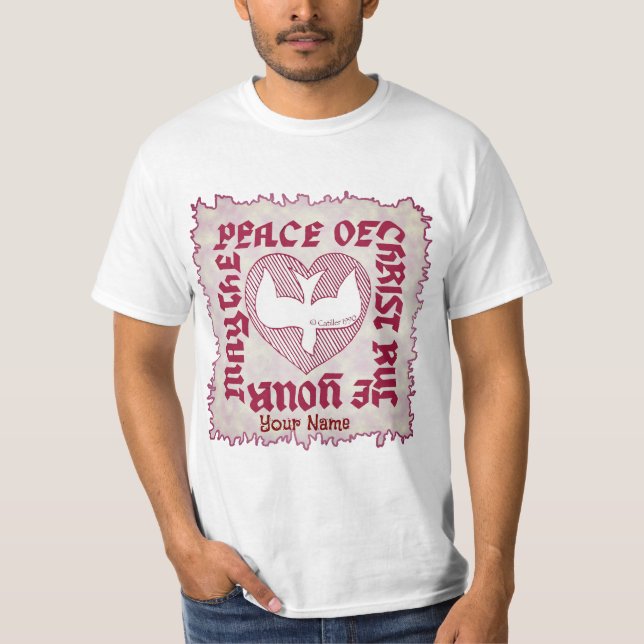 T-shirt Chemise chrétienne Paix du Christ   (Devant)