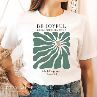 T-shirt Chemise chrétienne rétro florale pour les femmes a