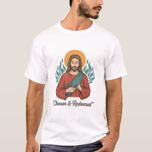 T-shirt Chemise chrétienne vintage Jésus choisie et rachet