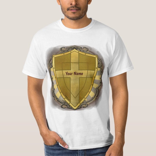 T-shirt Chemise Christian Shield Cross  (Devant)