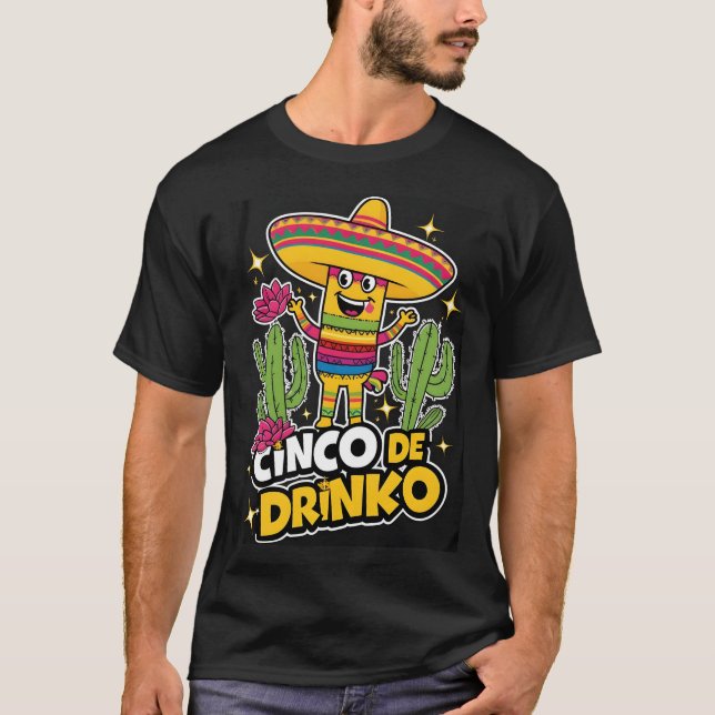 T-shirt Chemise Cinco de Drinko (Devant)