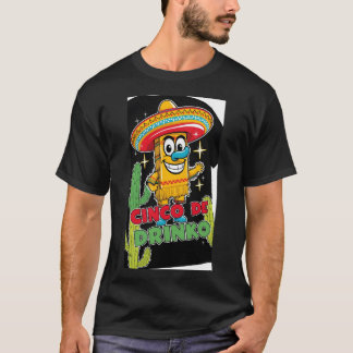T-shirt chemise cinco de drinko