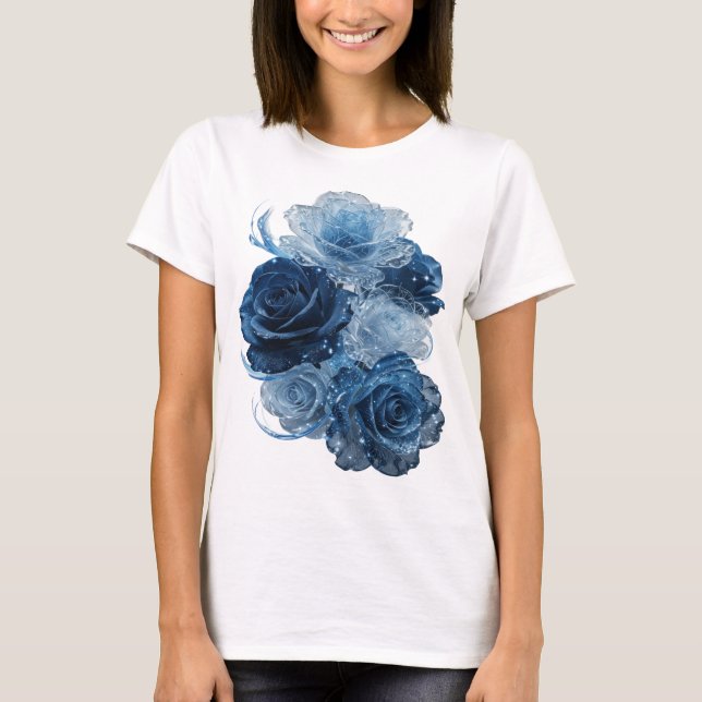 T-shirt Chemise Citation Dynamic Silver BLUE ROSES (Devant)