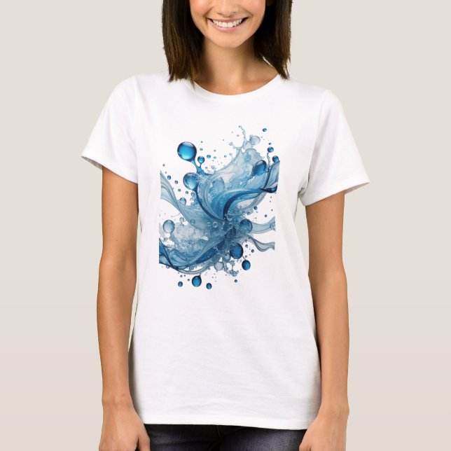 T-shirt Chemise citation WATER SPLASH Witty Blue (Devant)