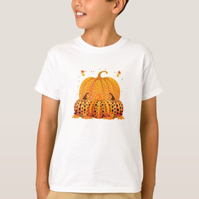 T-shirt Chemise Citrouille de Thanksgiving Enfants (Devant)