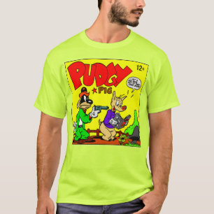 T-shirt Chemise classique de l'époque 1940 avec Pudgy le c