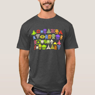 T-shirt chemise classique de pixels de l'arcade 8bit