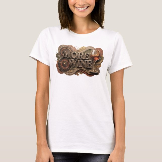 T-shirt Chemise Classique Orange MORE WINE Design (Devant)