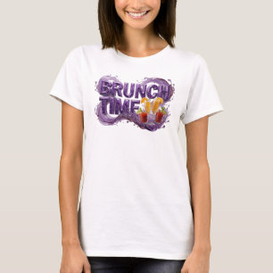 T-shirt Chemise Clean Purple BRUNCH TIME Statement