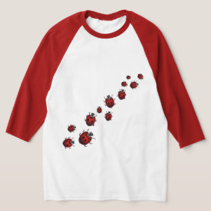 T-shirt Chemise coccinelle Maillot de baseball pour femme