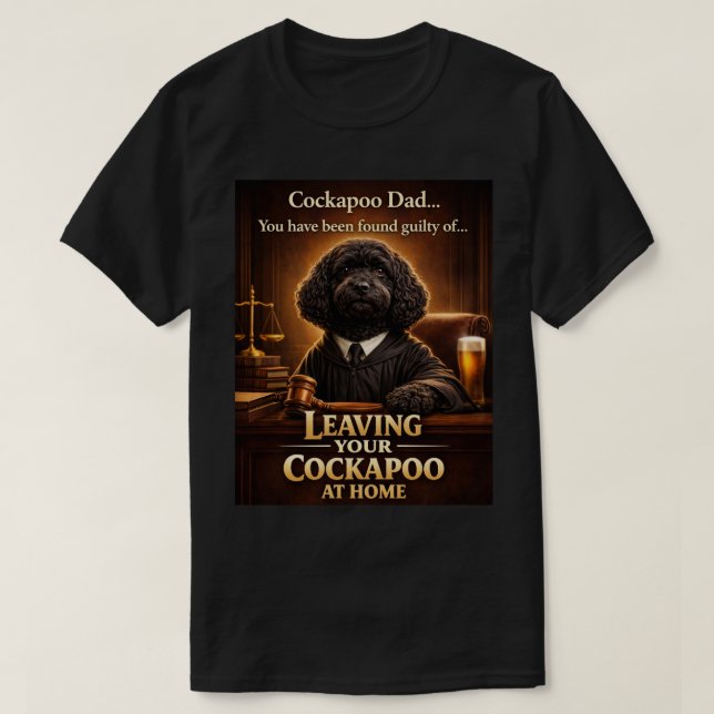 T-shirt Chemise Cockapoo Papa | Cadeau drôle pour le pub (Design devant)