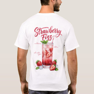 T-shirt Chemise Cocktail Fizz aux Fraises | Boisson aux Fr