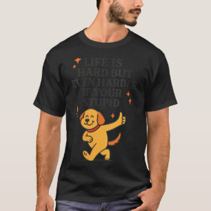 T-shirt Chemise col en V humour chien drôle sarcasme pour