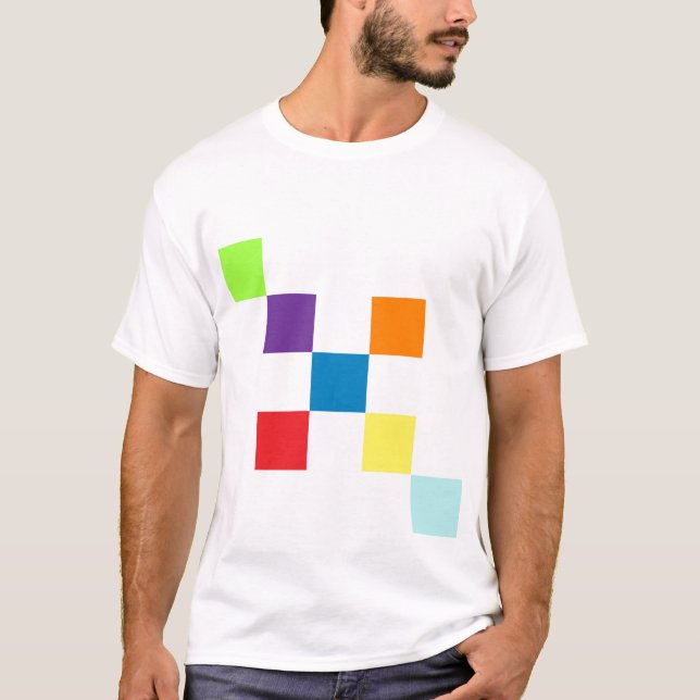 T-shirt Chemise colorée (Devant)