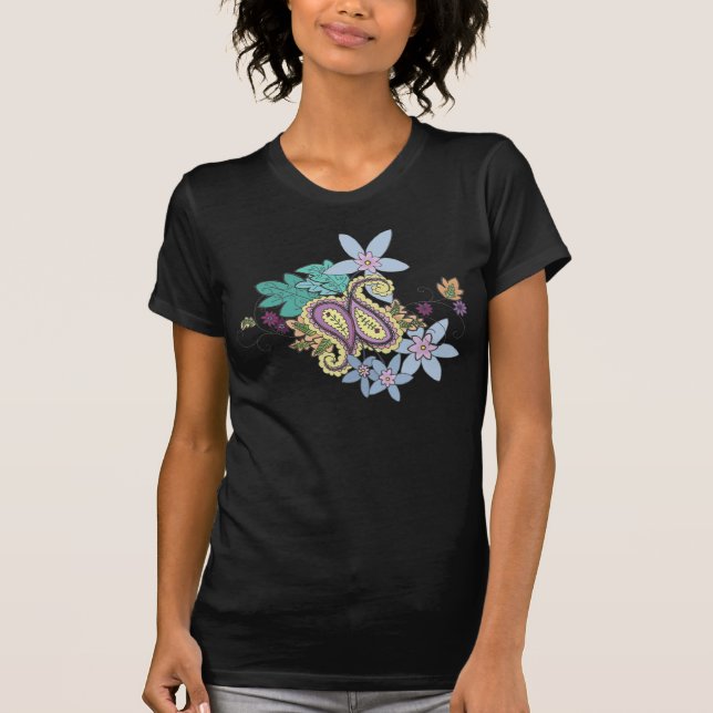 T-shirt Chemise colorée de Paisley (Devant)
