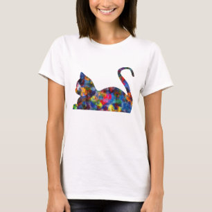 T-shirt Chemise colorée multi de chat