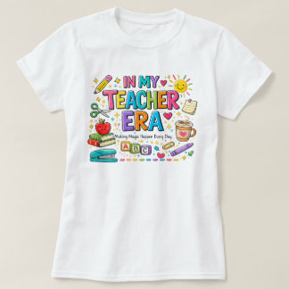 T-shirt Chemise colorée pour enseignants de l'ère de l'ens