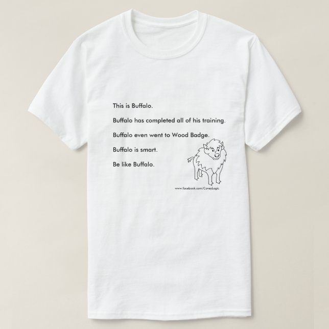 T-shirt Chemise comme Buffalo de logique de Covey "soyez" (Design devant)