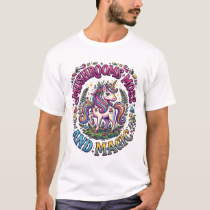 T-shirt Chemise commerciale Licornes Champignons Mousse et