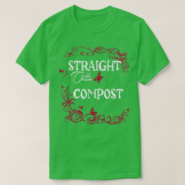 T-shirt Chemise Compost Stright Outta  (Design devant)