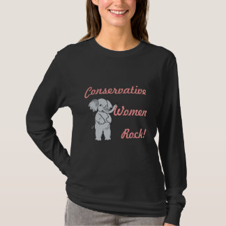 T-shirt Chemise conservatrice de roche de femmes