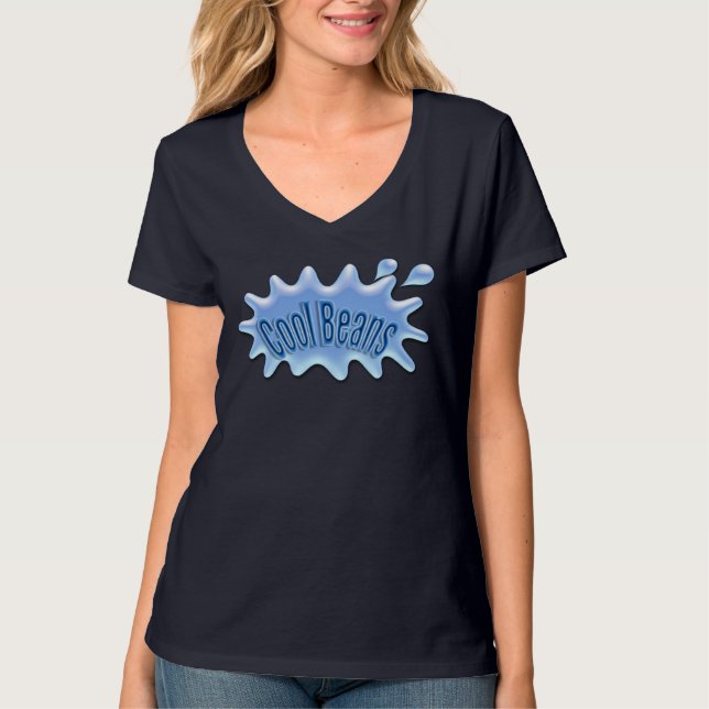 T-shirt Chemise cool Bean n°2 à col V (Devant)