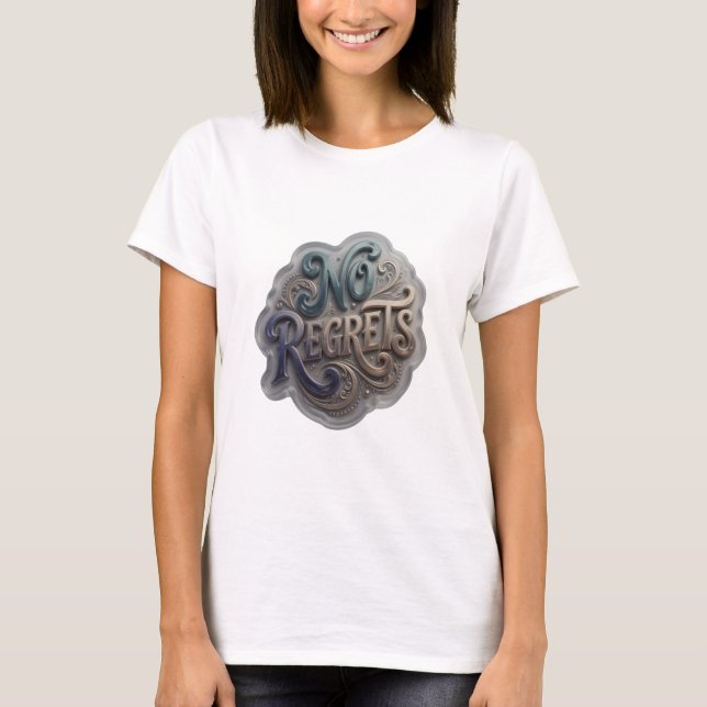 T-shirt Chemise Cool Blue Citation SANS REGRETS (Devant)