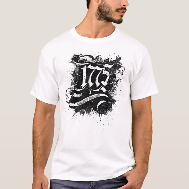 T-shirt Chemise Corps des Marines 1775  (Devant)