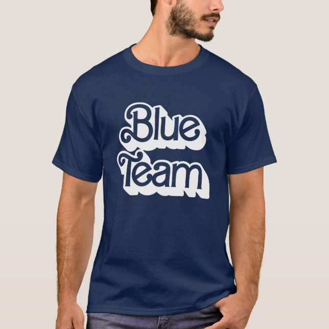 T-shirt Chemise couleur bleu guerre (Devant)