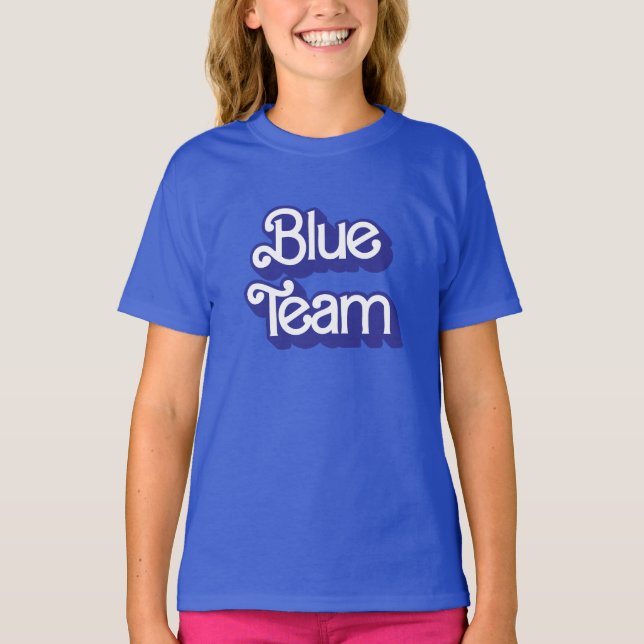 T-shirt Chemise couleur bleu guerre (Devant)