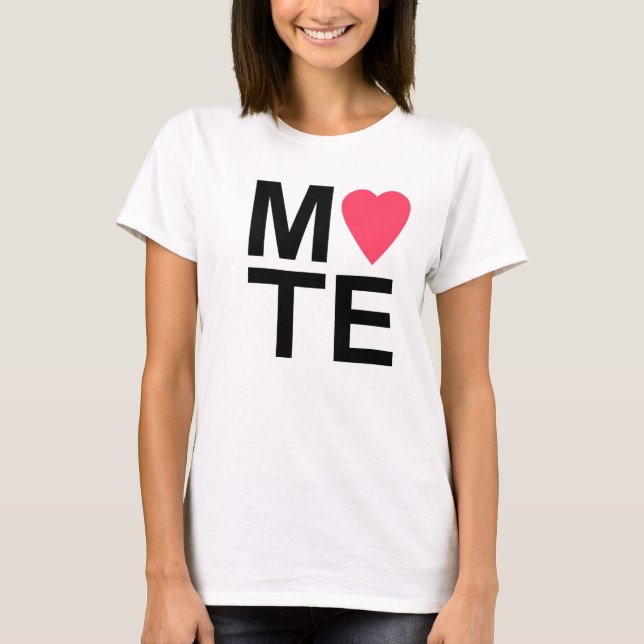 T-shirt Chemise couple MATE Soulmate (Devant)