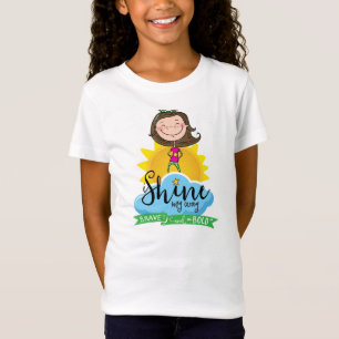 T-Shirt Chemise courageuse et audacieuse de filles
